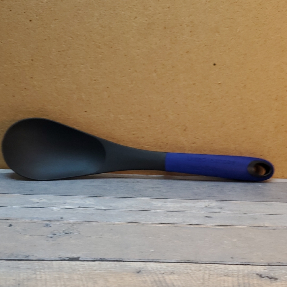 United Health Blue-Handled Nylon Cooking Spoon